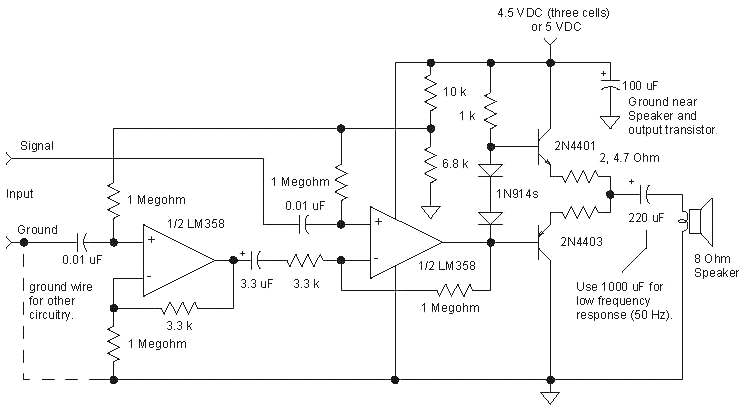 High Quality Sound Amplifire Circuit - Schematic - High Quality Sound Amplifire Circuit
