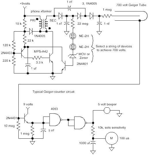 Geiger Counter Circuit Diagram