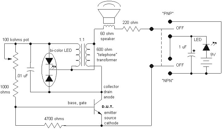 New transistor tester schematic